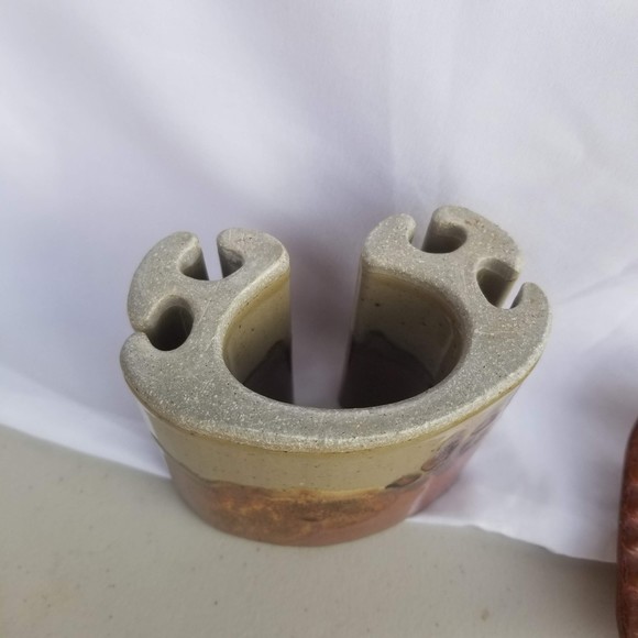 Toothbrush holder and soap dish-stoneware - Picture 2 of 7